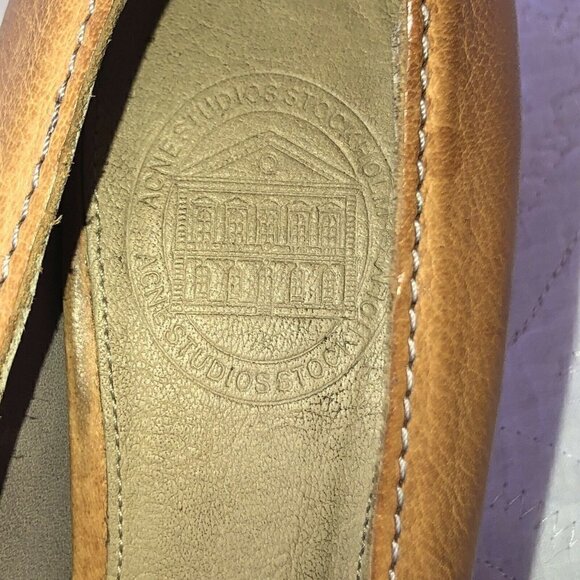 ACNE STUDIOS Melrose Tan Leather Platform Heels 39 - Picture 6 of 12